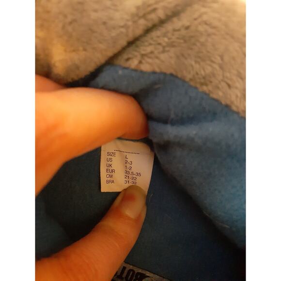 Skechers Comfy Fins Shark Bots Boys Slippers size L 2 3 - Great Condition - Picture 5 of 5